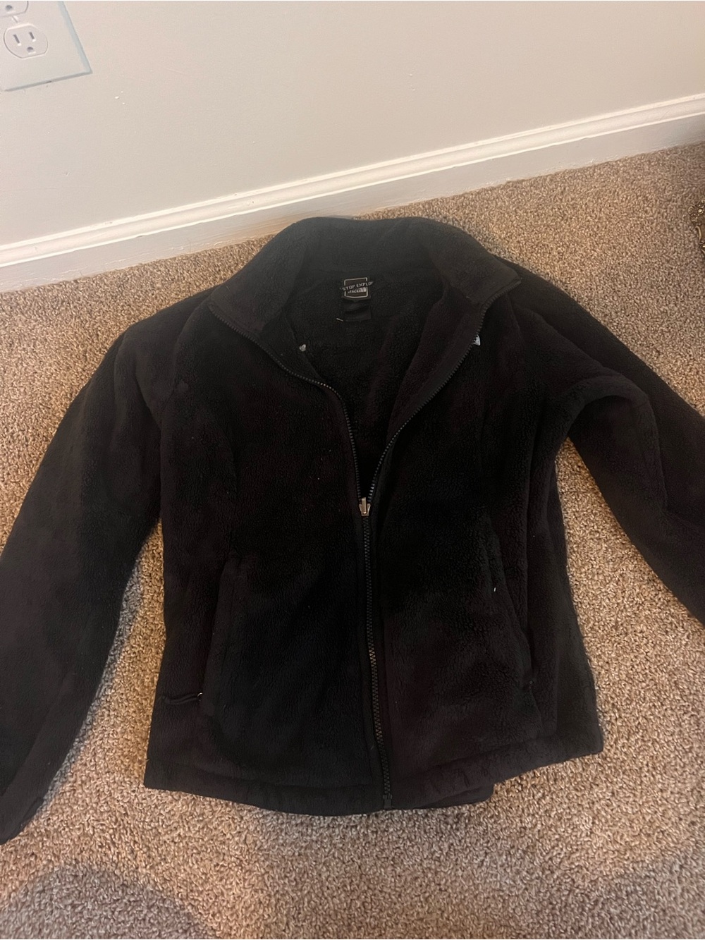 The North Face Black Teddy Fleece Jacket - Full Zip